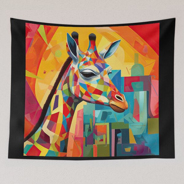 Item preview, Simplistic & Minimalistic African Giraffe Art Collection designed and sold by ArtificialGenes.