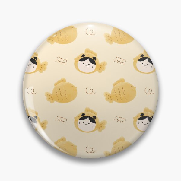 Item preview, taiyaki cute tuxedo cat bun bread fish japanese sweet pattern designed and sold by TNwandesignart.