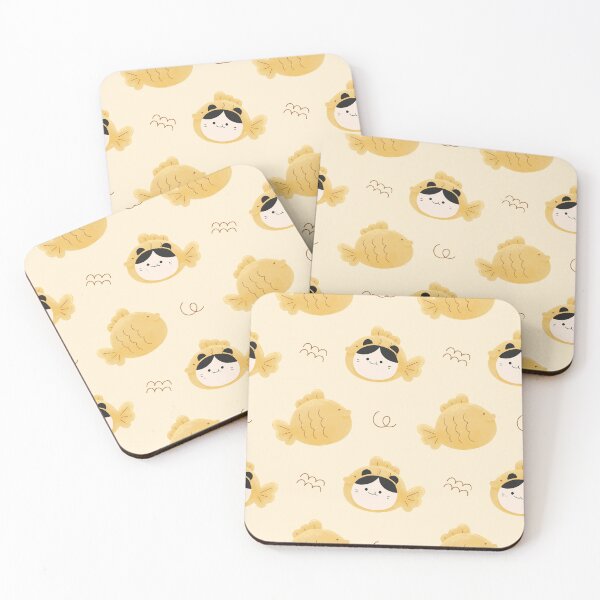 Item preview, taiyaki cute tuxedo cat bun bread fish japanese sweet pattern designed and sold by TNwandesignart.