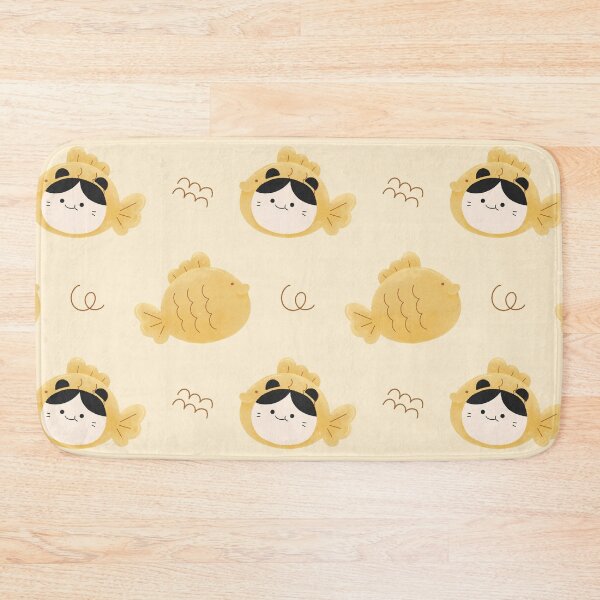 Item preview, taiyaki cute tuxedo cat bun bread fish japanese sweet pattern designed and sold by TNwandesignart.