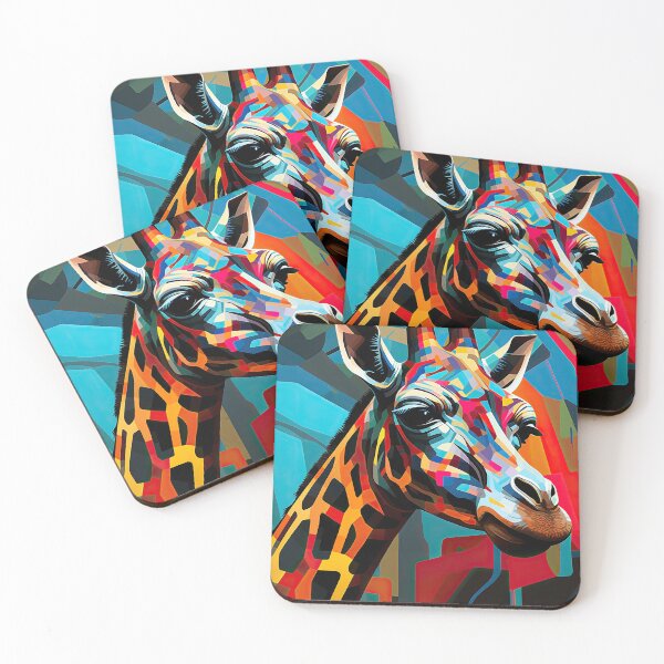 Item preview, Simplistic & Minimalistic African Giraffe Art Collection designed and sold by ArtificialGenes.