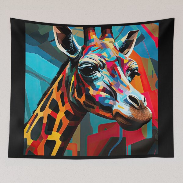 Item preview, Simplistic & Minimalistic African Giraffe Art Collection designed and sold by ArtificialGenes.