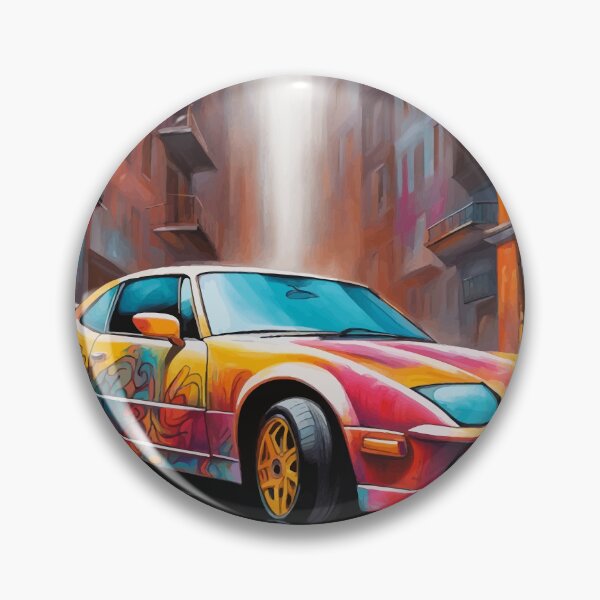 Item preview, Hazy Dreams: Hazy Colorful Supercar in hazy Cityscape designed and sold by javaoverride.