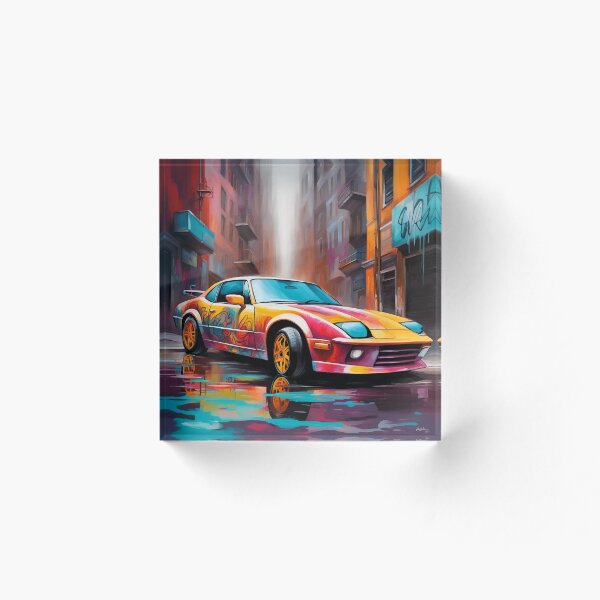 Item preview, Hazy Dreams: superdeportivo Hazy Colorful en un paisaje urbano brumoso designed and sold by javaoverride.