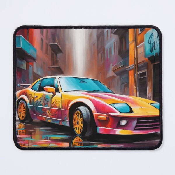 Item preview, Hazy Dreams: Hazy Colorful Supercar in hazy Cityscape designed and sold by javaoverride.