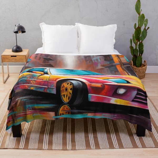 Item preview, Hazy Dreams: Hazy Colorful Supercar in hazy Cityscape designed and sold by javaoverride.