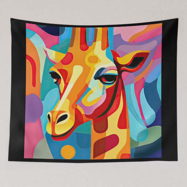 Item preview, Simplistic & Minimalistic African Giraffe Art Collection designed and sold by ArtificialGenes.