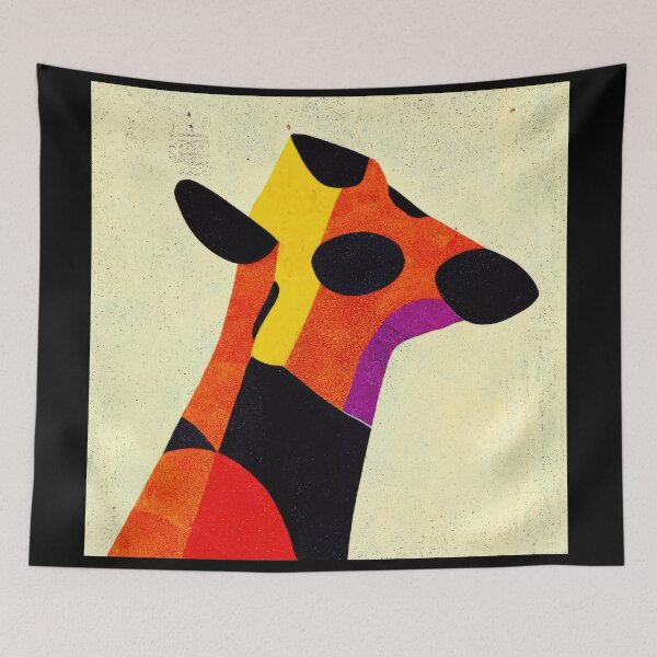 Item preview, Simplistic & Minimalistic African Giraffe Art Collection designed and sold by ArtificialGenes.