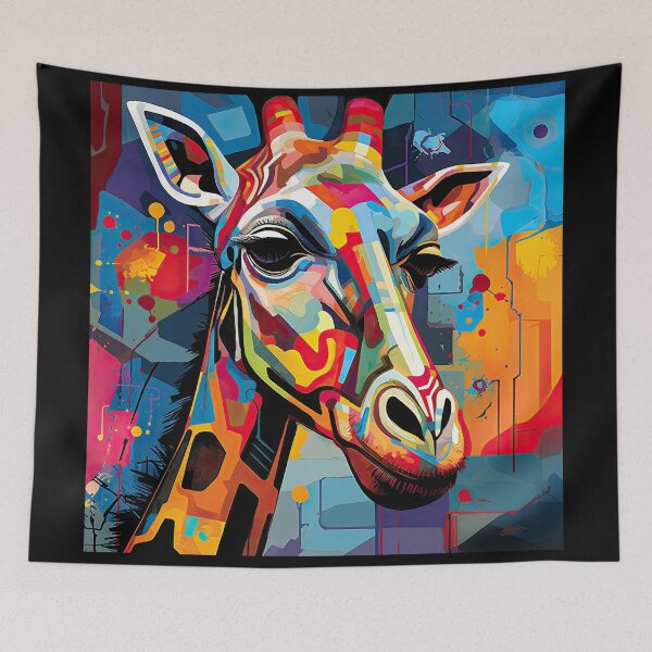 Item preview, Simplistic & Minimalistic African Giraffe Art Collection designed and sold by ArtificialGenes.