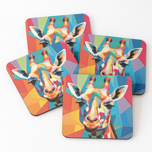 Item preview, Simplistic & Minimalistic African Giraffe Art Collection designed and sold by ArtificialGenes.