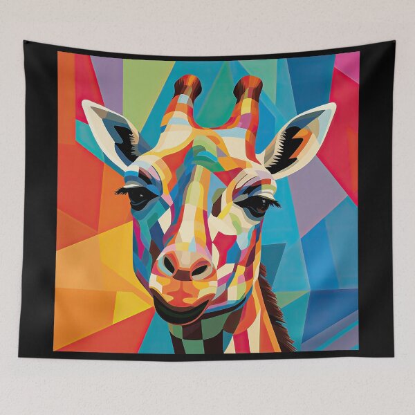Item preview, Simplistic & Minimalistic African Giraffe Art Collection designed and sold by ArtificialGenes.