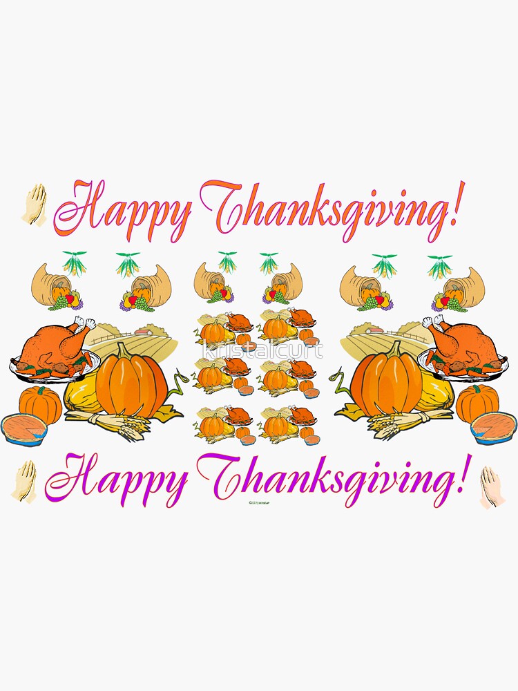 Happy Thanksgiving' Sticker