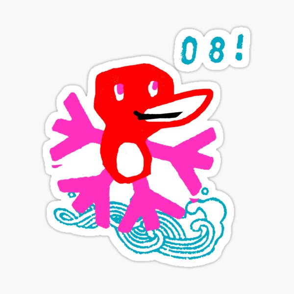 Surfing Bird 08! Sticker