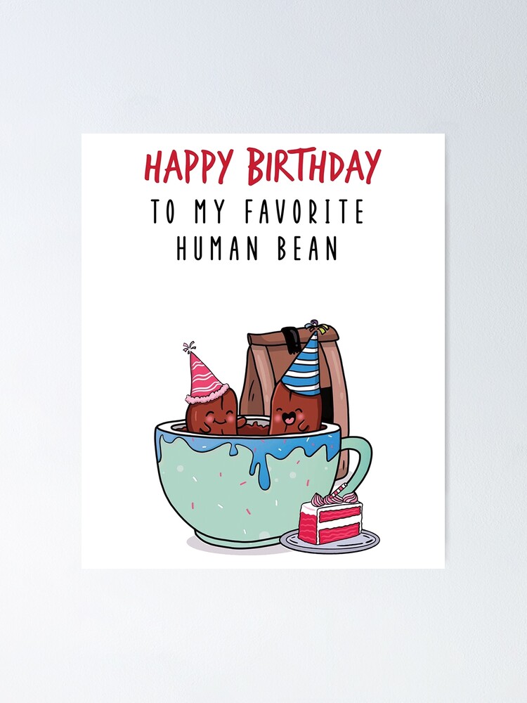 Funny Husband Birthday Card, Pun Bean Birthday Card for Boyfriend