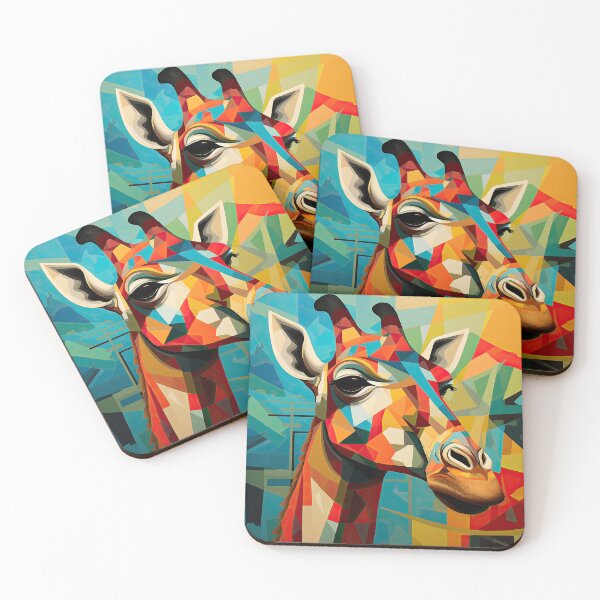 Item preview, Simplistic & Minimalistic African Giraffe Art Collection designed and sold by ArtificialGenes.