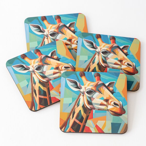 Item preview, Simplistic & Minimalistic African Giraffe Art Collection designed and sold by ArtificialGenes.