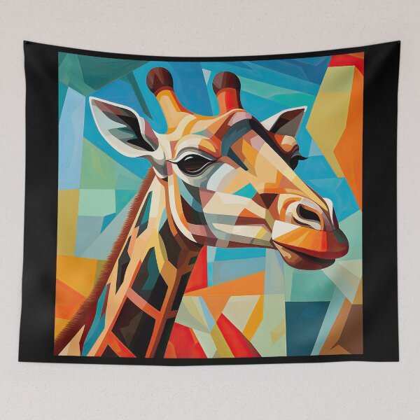 Item preview, Simplistic & Minimalistic African Giraffe Art Collection designed and sold by ArtificialGenes.