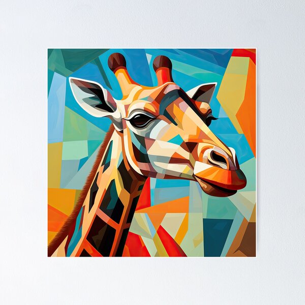 Item preview, Simplistic & Minimalistic African Giraffe Art Collection designed and sold by ArtificialGenes.