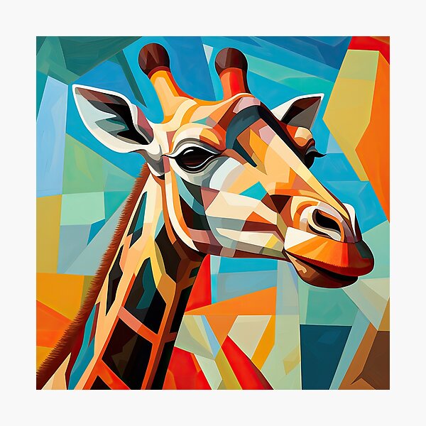 Item preview, Simplistic & Minimalistic African Giraffe Art Collection designed and sold by ArtificialGenes.