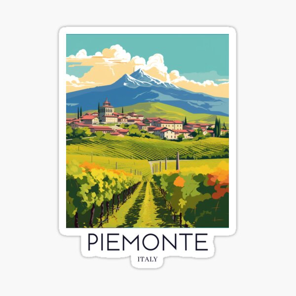 Item preview, A Pop Art Travel Print of Piemonte - Italy  designed and sold by StudioRedKoala.