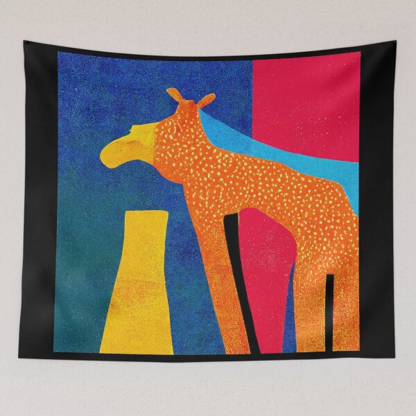 Item preview, Simplistic & Minimalistic African Giraffe Art Collection designed and sold by ArtificialGenes.