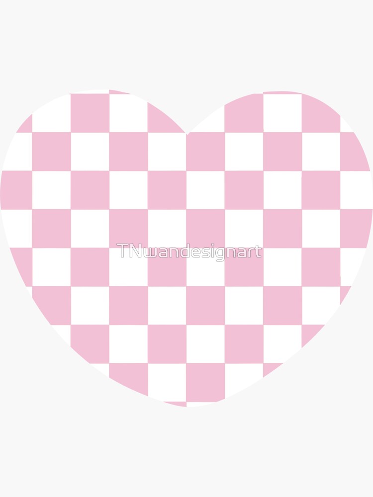 Pink Heart Checkered Vinyl
