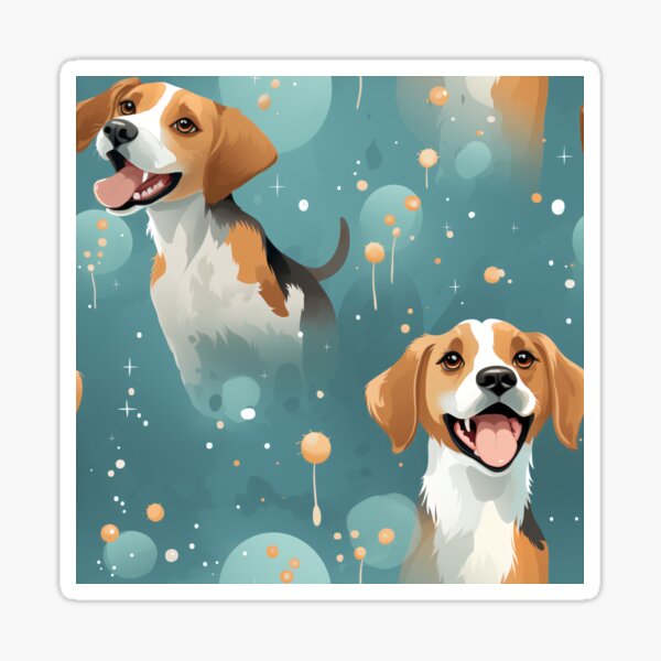 Item preview, A beagle dog with sparks embodies energetic canine playfulness designed and sold by StrawberryJolly.