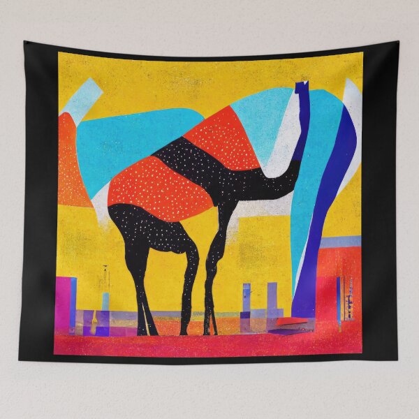 Item preview, Simplistic & Minimalistic African Giraffe Art Collection designed and sold by ArtificialGenes.