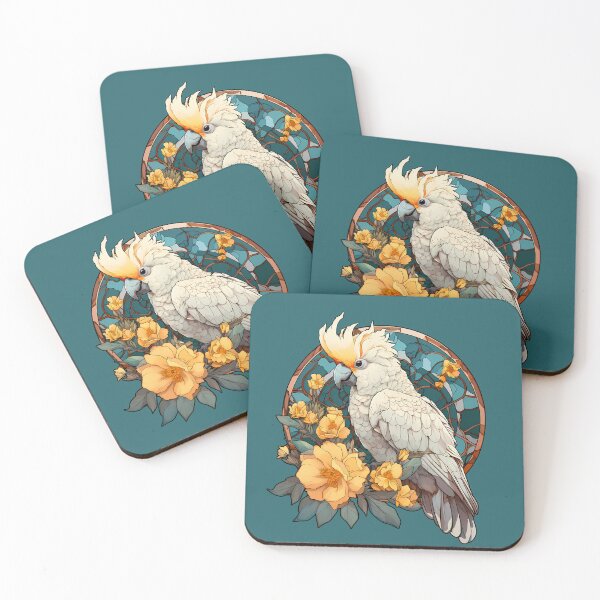 Item preview, Cockatoo parrot bird on a branch big flower designed and sold by Actualytee.