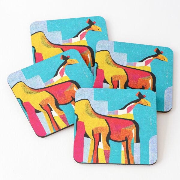 Item preview, Simplistic & Minimalistic African Giraffe Art Collection designed and sold by ArtificialGenes.