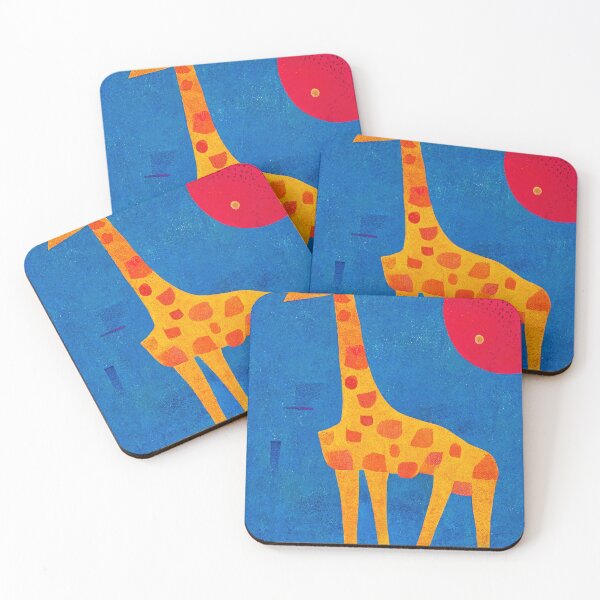Item preview, Simplistic & Minimalistic African Giraffe Art Collection designed and sold by ArtificialGenes.