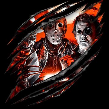 Artwork thumbnail, Horror Characters Tee, Horror Friend Shirt, Halloween Movie Shirt, Horror Killer Halloween Tee, Michael Myers Shirt, Serial Killer Shirt by JolinChinn