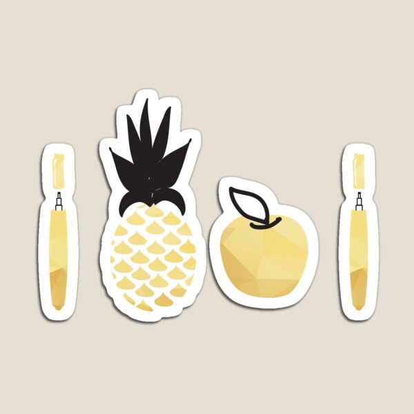 Pen Pineapple Apple Pen Magnet