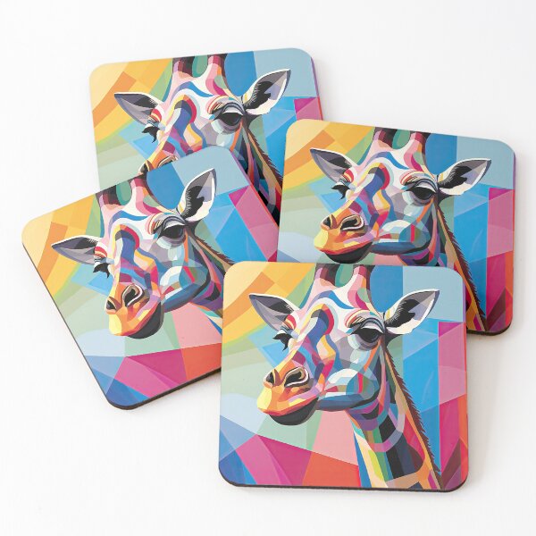 Item preview, Simplistic & Minimalistic African Giraffe Art Collection designed and sold by ArtificialGenes.