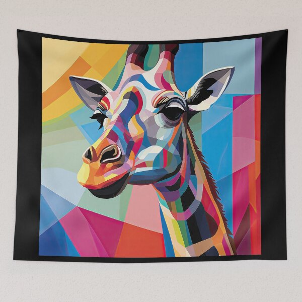 Item preview, Simplistic & Minimalistic African Giraffe Art Collection designed and sold by ArtificialGenes.