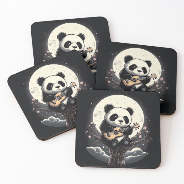 Item preview, Panda Playing Ukulele in a Tree at Night designed and sold by AbsurdPanda.