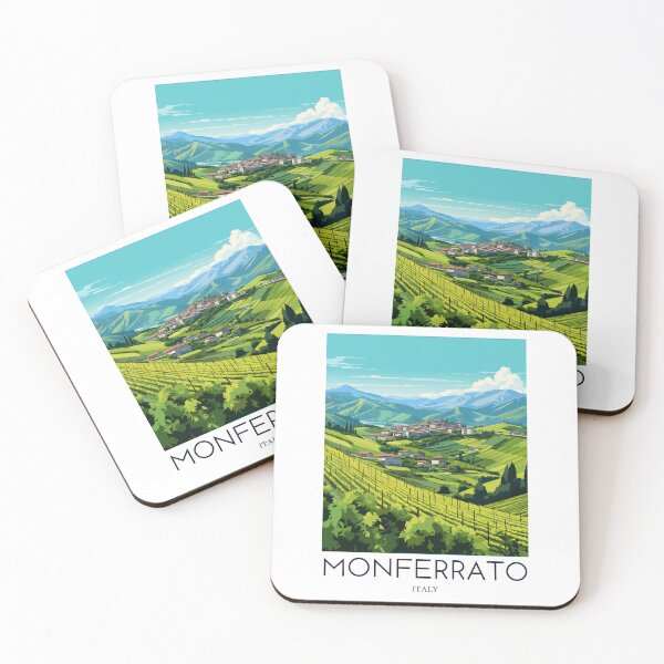 Item preview, A Pop Art Travel Print of Monferrato - Italy designed and sold by StudioRedKoala.