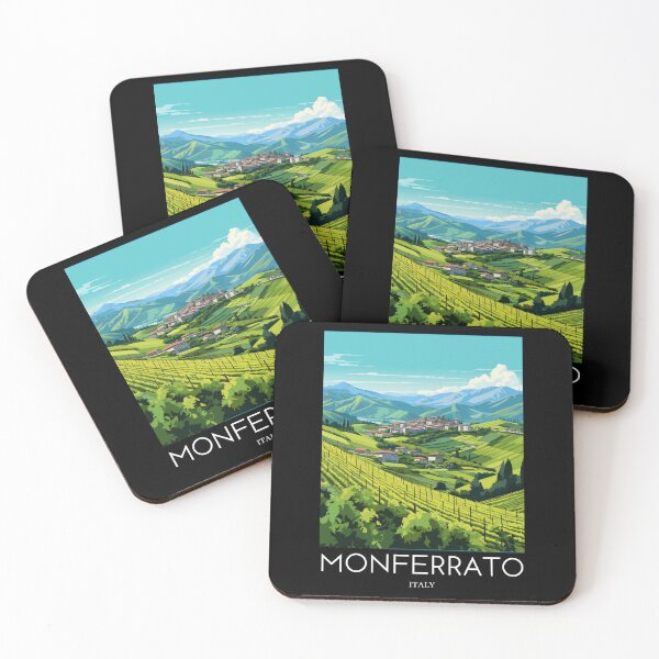 Item preview, A Pop Art Travel Print of Monferrato - Italy designed and sold by StudioRedKoala.