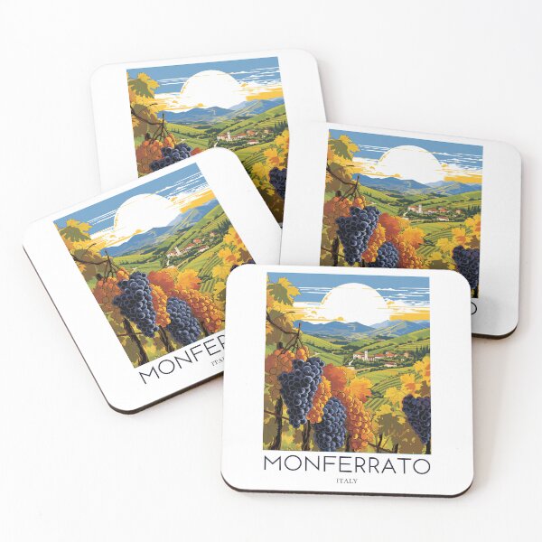 Item preview, A Pop Art Travel Print of Monferrato - Italy designed and sold by StudioRedKoala.