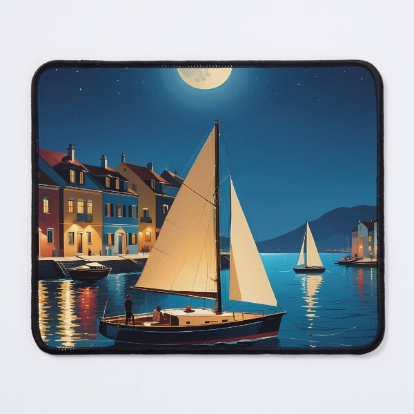 Item preview, Sailboats in the Moonlight designed and sold by designsbyflo.