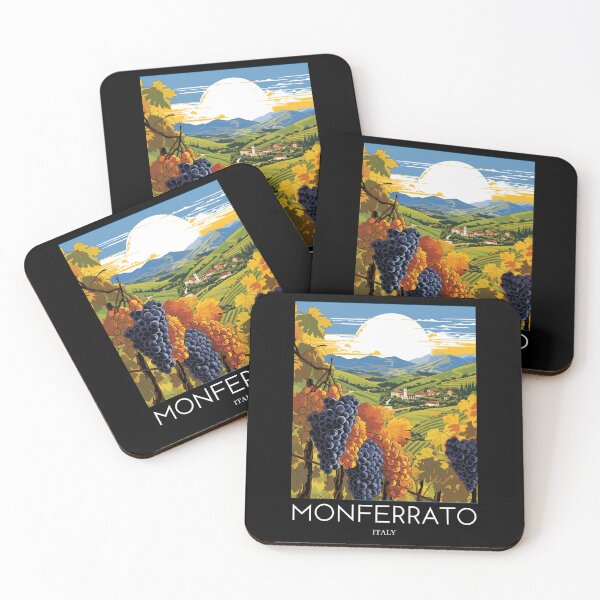 Item preview, A Pop Art Travel Print of Monferrato - Italy designed and sold by StudioRedKoala.