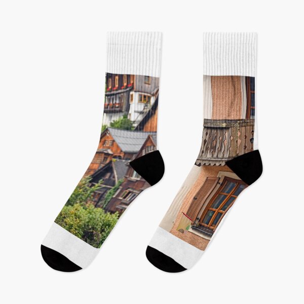 Item preview, Old houses in Hallstatt village Austria designed and sold by goceris.