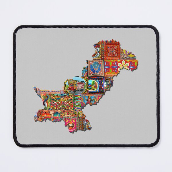 Item preview, Truck Art Unique Style Desi Touch Pakistan Map within Pakintani Truck Art designed and sold by Adeel Mushtaq.