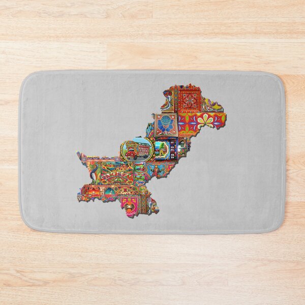 Item preview, Truck Art Unique Style Desi Touch Pakistan Map within Pakintani Truck Art designed and sold by Adeel Mushtaq.