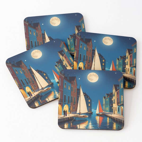 Item preview, Moonlit Sailboats designed and sold by designsbyflo.