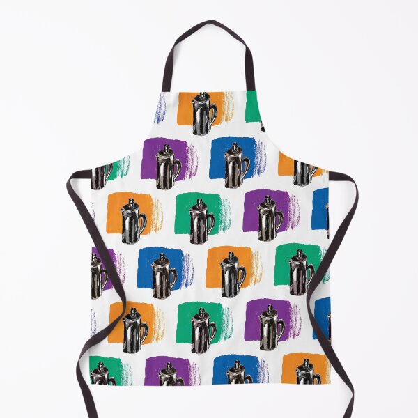 Item preview, Juego de café Gouache French Press: Ilustración de cafetería o rincón de desayuno designed and sold by madeonbright.