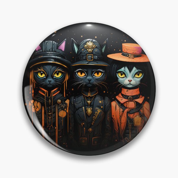 Item preview, koty w kapeluszach, hellowiwin women in masks, cats in masks, cat girl, pumpkins and cats, Ghost, PUMPKINS, HALLOWEEN, spider, cat, scary house, scary forest designed and sold by PRYMULLART.
