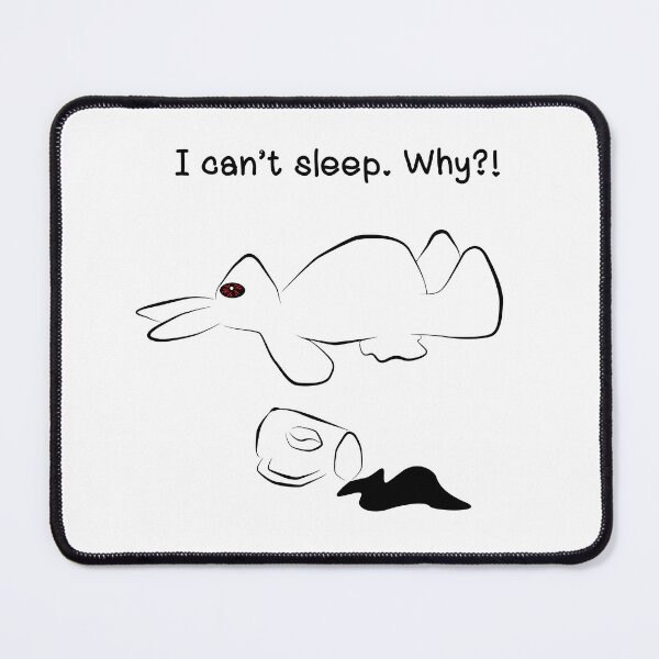 Item preview, Rabbit can't sleep Why?! Line Black designed and sold by ABBomb.