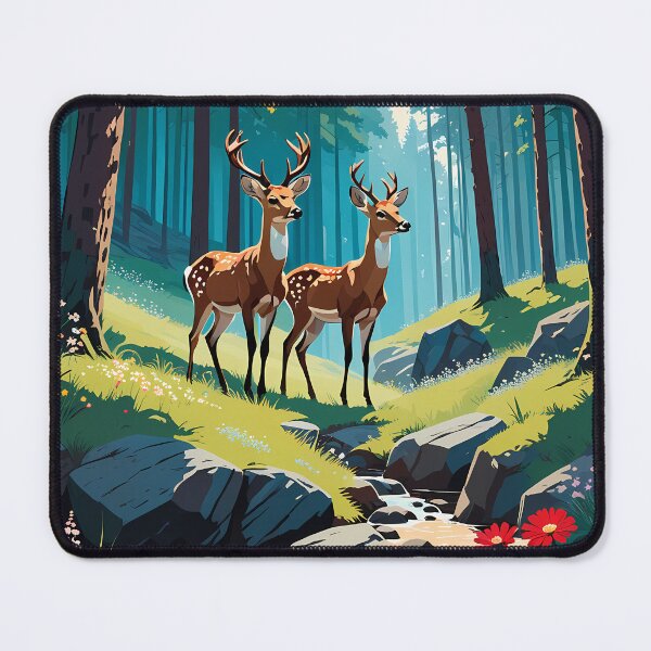 Item preview, Deer Amidst Forest Blooms designed and sold by designsbyflo.