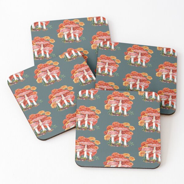 Item preview, Mushrooms and Marigolds designed and sold by Katariina Purru.